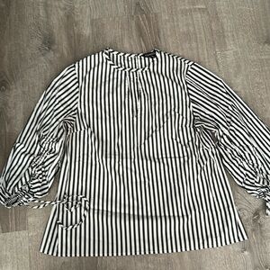 Black and white striped Express top